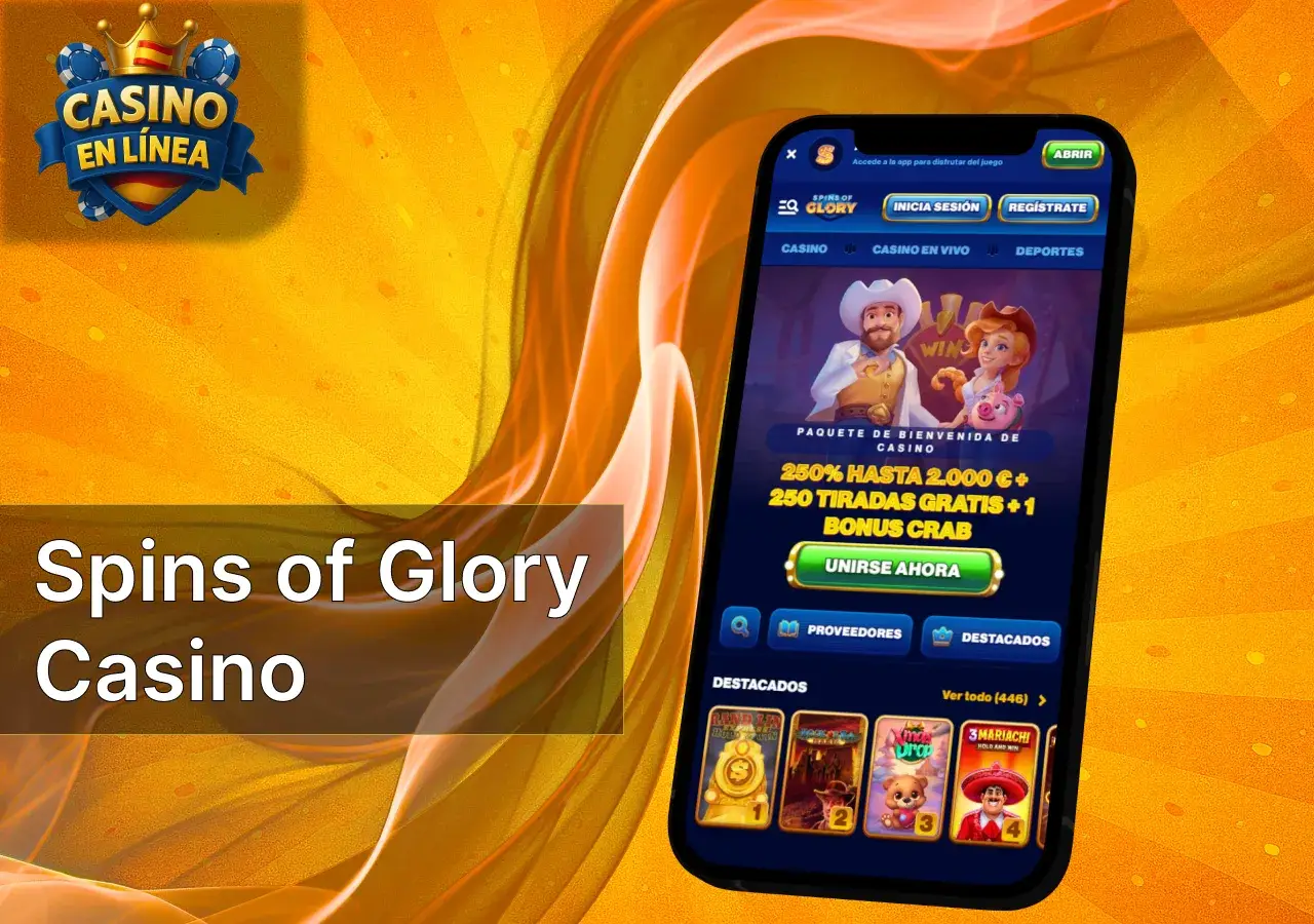 El casino Spins of Glory está orientado a los aficionados a las tragamonedas.